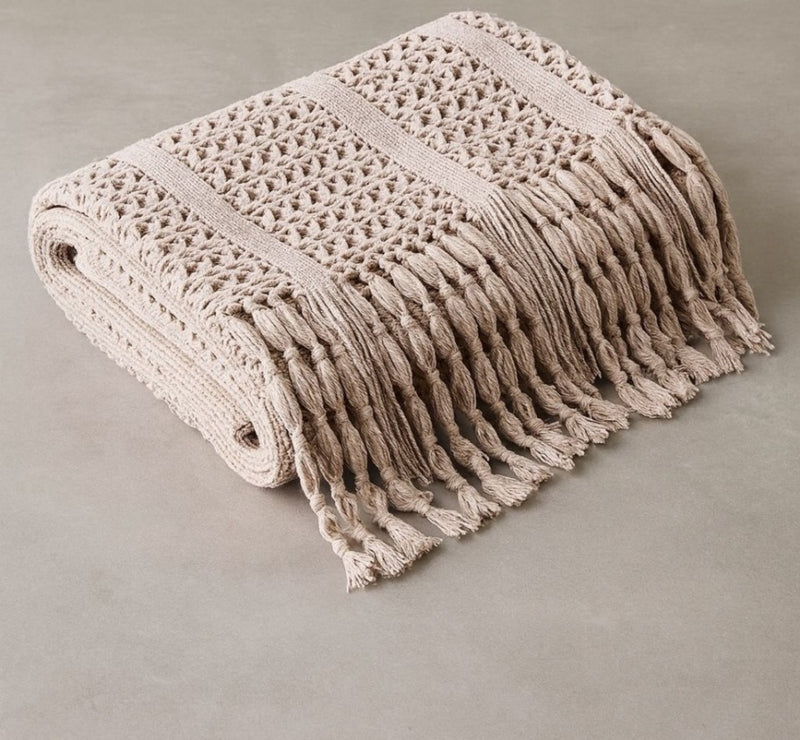 שמיכת פינוק סרוגה דגם גבריאל