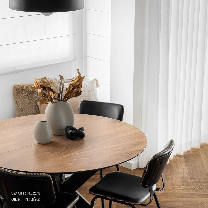 שולחן עגול נפתח דגם רטרו Hootam-il