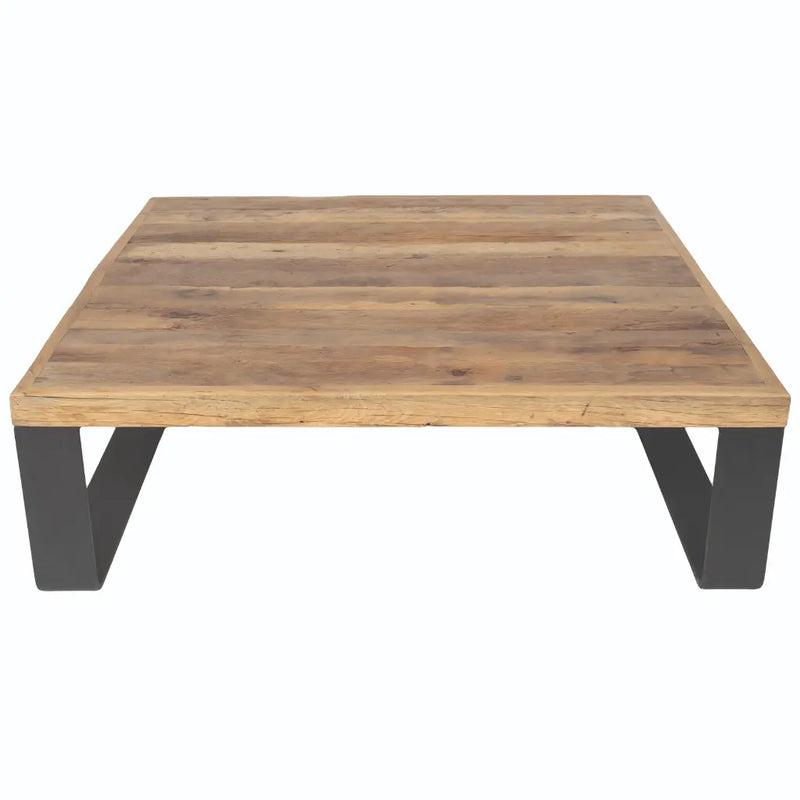 שולחן סלון  מעץ אלון משוחזר דגם אלפא Hootam