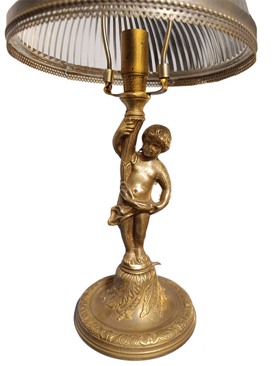 מנורת שולחן מלאך רטרו ברונזה יחודית