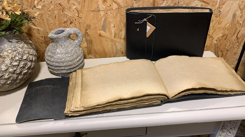 מחברת עור עם דפים ממוחזרים Hootam