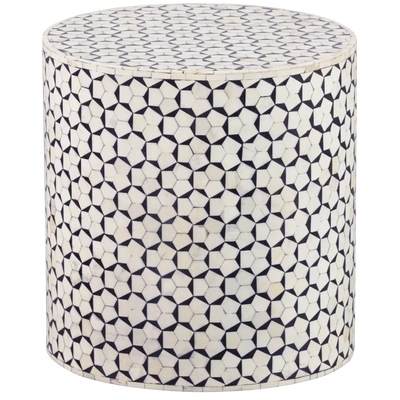 שולחן צד שחור לבן Hootam