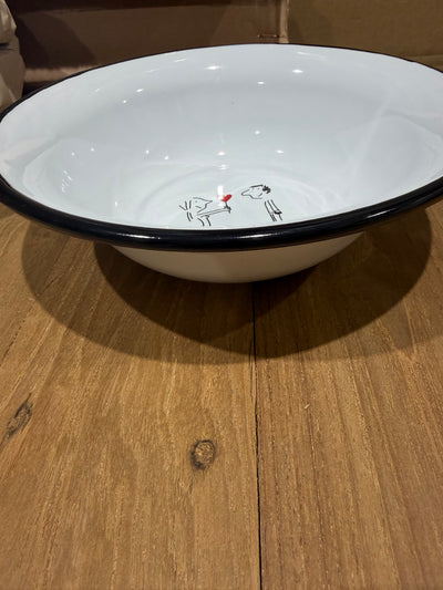 קערה פיילה 22 ס"מ אמייל זוג אוהב