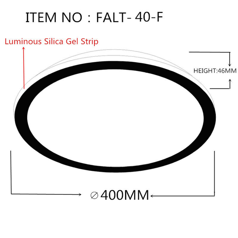 צמוד תקרה FLAT-40-F-BK