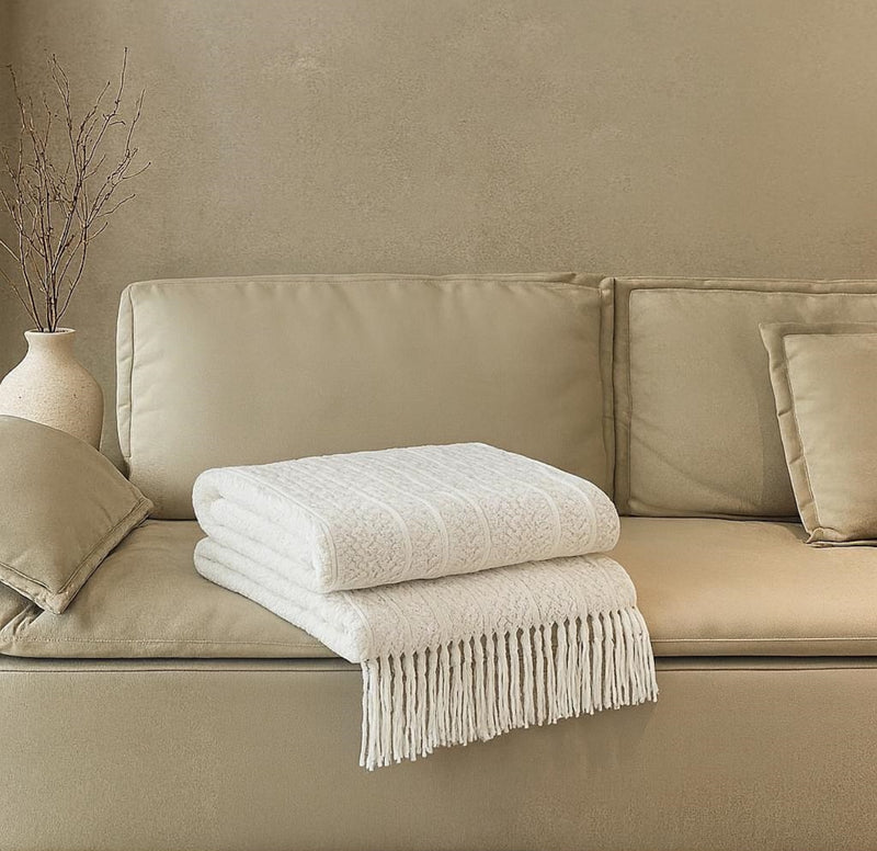 שמיכת פינוק סרוגה דגם גבריאל