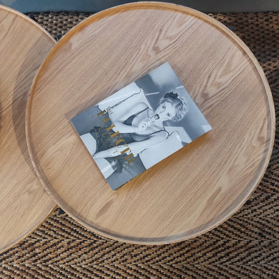 שולחן סלון עגול ג'יימס טבעי