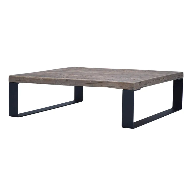 שולחן סלון  מעץ אלון משוחזר דגם אלפא Hootam