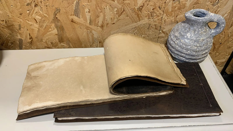 מחברת עור עם דפים ממוחזרים Hootam