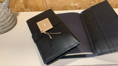 מחברת עור עם דפים ממוחזרים Hootam