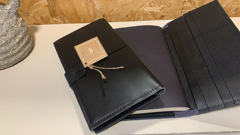 מחברת עור עם דפים ממוחזרים Hootam