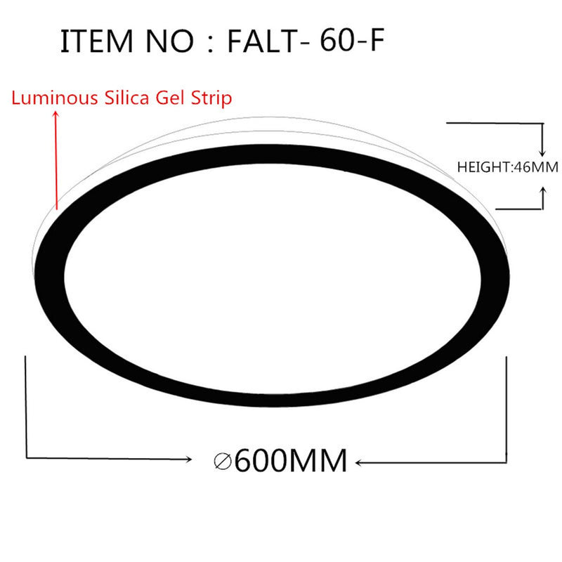 צמוד תקרה FLAT-60-F-BK
