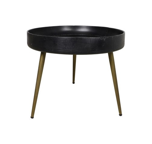 שולחן קפה שחור דגם ונטורה קוטר 50