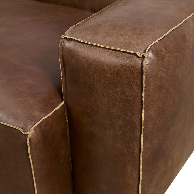 ספה תלת מושבית דגם אמריקה רוחב 256 חום Hootam