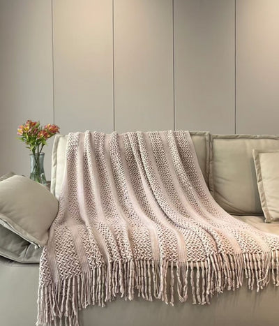 שמיכת פינוק סרוגה דגם גבריאל