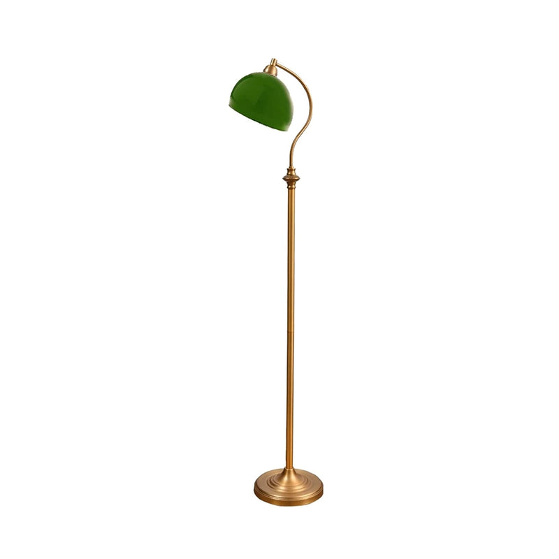 מנורה עומדת  עם זכוכית ירוקה