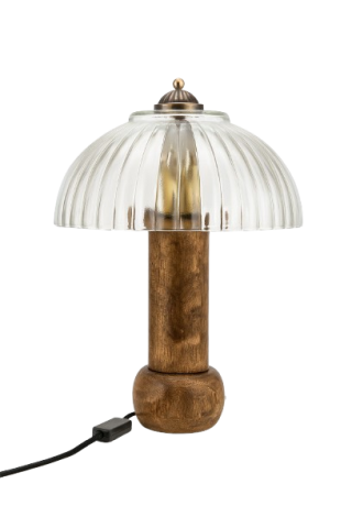 מנורת שולחן רגל עץ גסמין