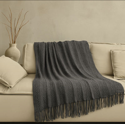 שמיכת פינוק סרוגה דגם גבריאל