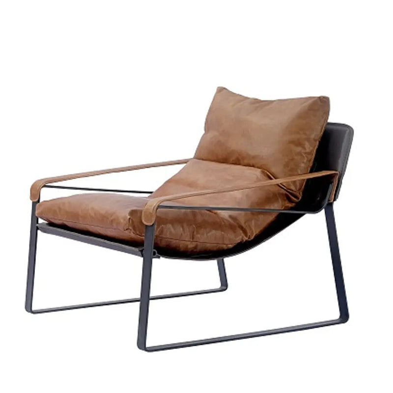 כורסא עור וינטג לאונג Hootam