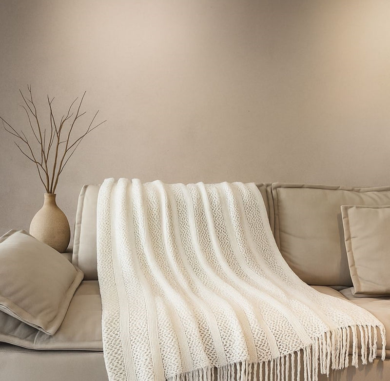 שמיכת פינוק סרוגה דגם גבריאל