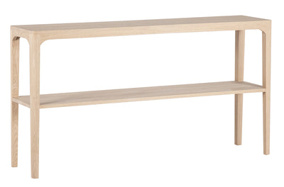 קונסולת ארנסט מעץ אלון מלא עם מדף