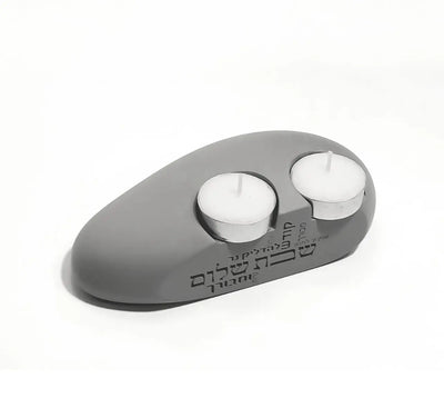 פמוט חלוק נחל זוגי בטון Hootam