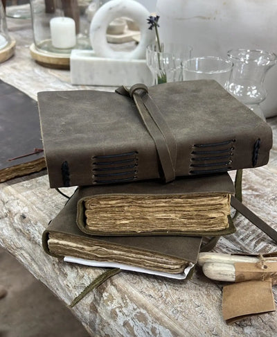 מחברת עור עם דפים ממוחזרים Hootam