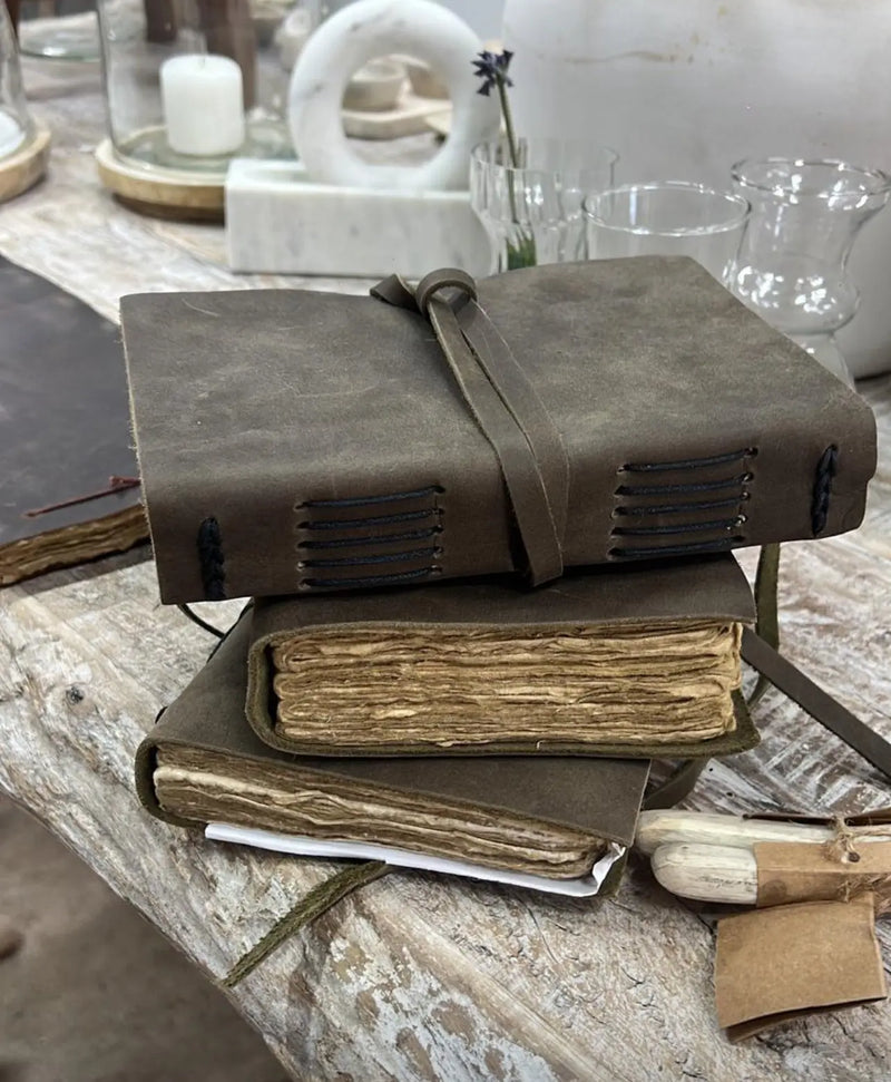 מחברת עור עם דפים ממוחזרים Hootam