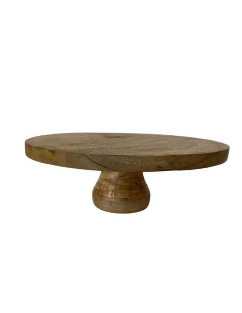מגש עגול מעץ מנגו על רגל Hootam