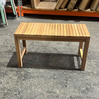 ספסל  עץ טיק 80 סמ  פסים דגם מוגי