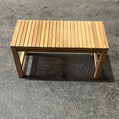 ספסל  עץ טיק 80 סמ  פסים דגם מוגי