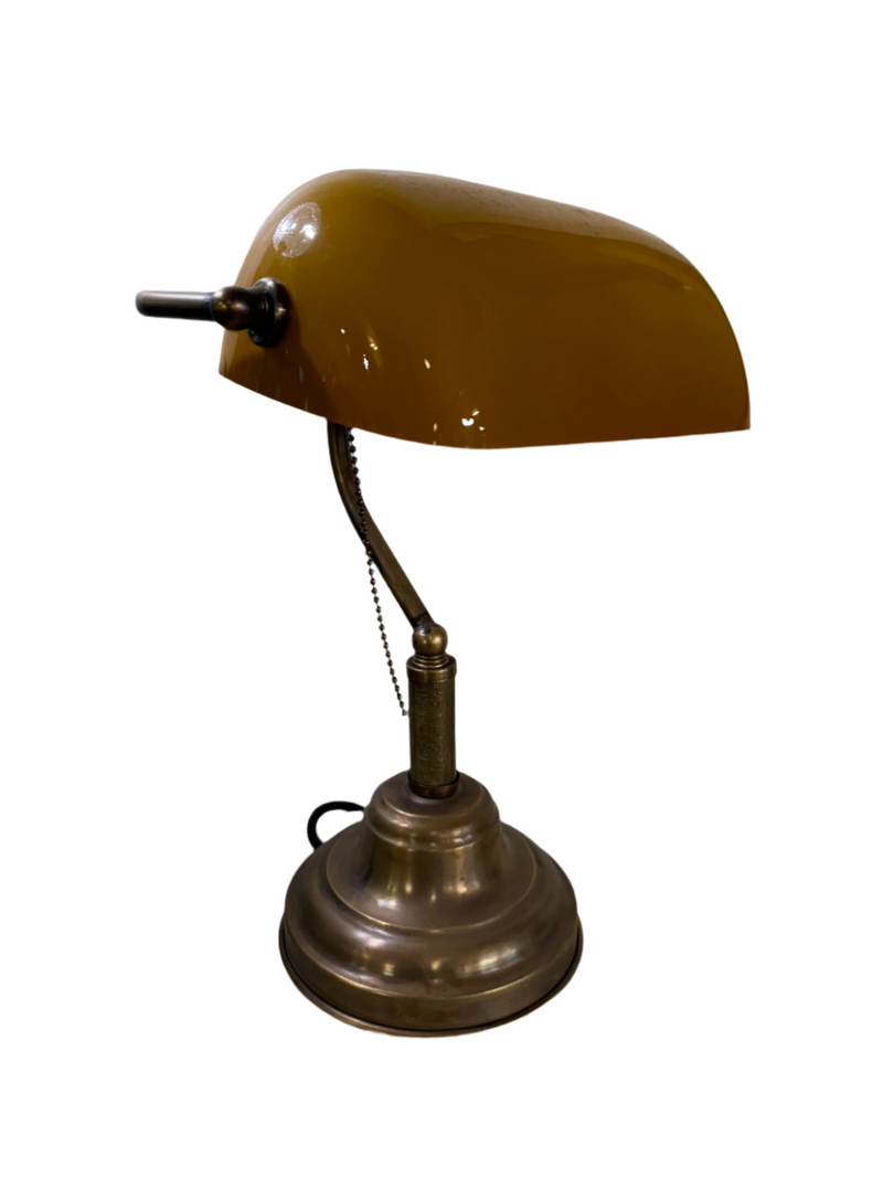 מנורת שולחן  בנקאי דגם טלי צהובה Hootam