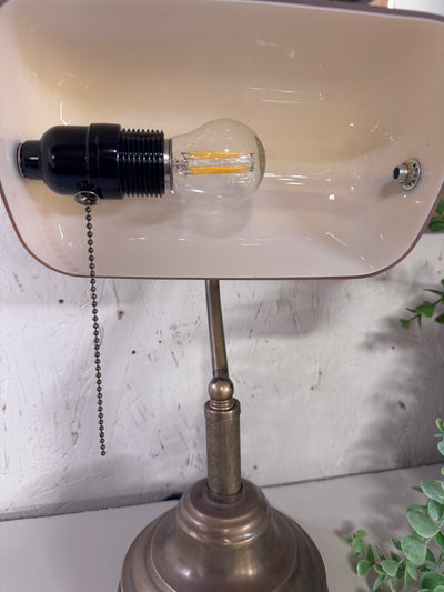 מנורת שולחן  בנקאי דגם טלי צהובה Hootam