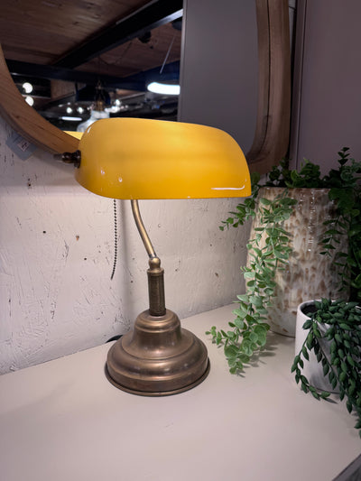 מנורת שולחן  בנקאי דגם טלי צהובה Hootam