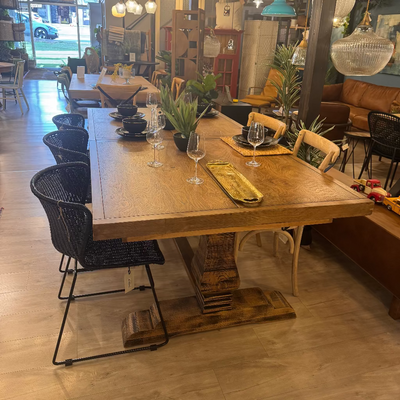 שולחן אבירים דגם שטרן מידה 110*220 +מטר פתיחה