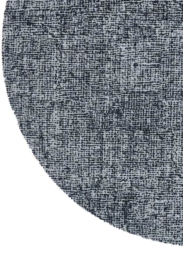 שטיח מנילה LEZA עגול שחור לבן