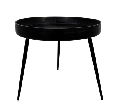 שולחן קפה דגם ונטורה קוטר 50 רגל שחורה