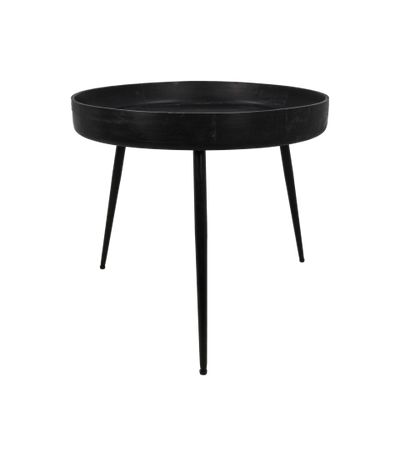 שולחן קפה דגם ונטורה קוטר 60 רגל שחורה