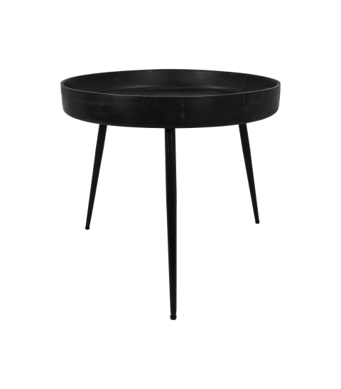שולחן קפה דגם ונטורה קוטר 50 רגל שחורה