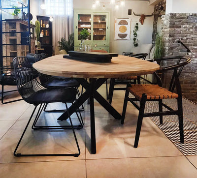 שולחן אוכל אובלי דגם פישבון Hootam