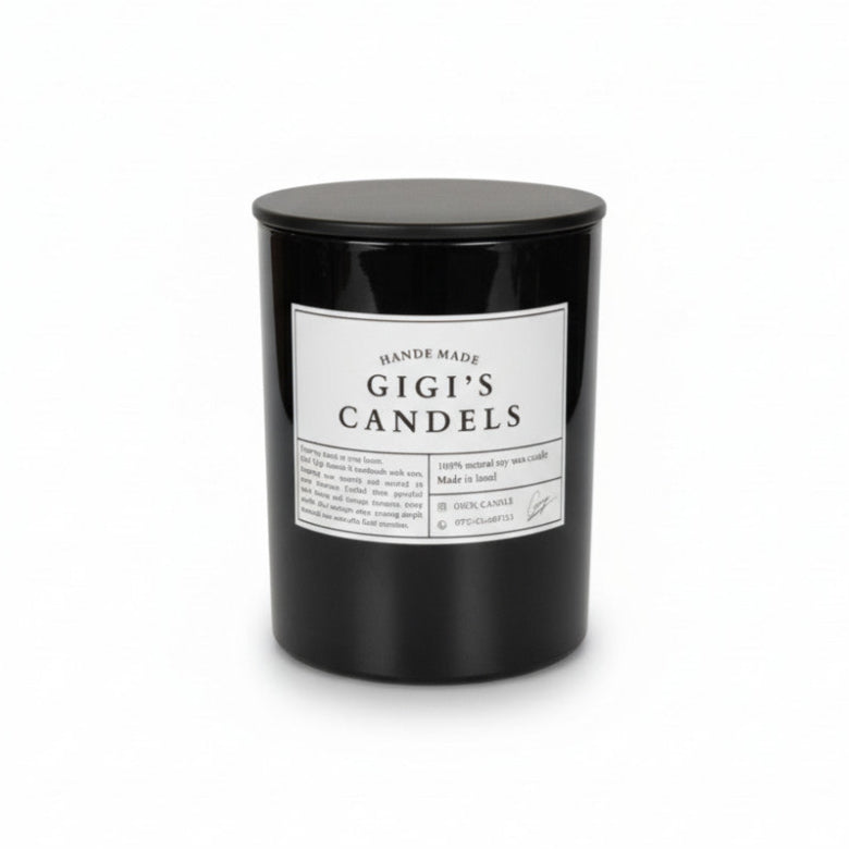 נר עבודת יד בכלי עם מכסה