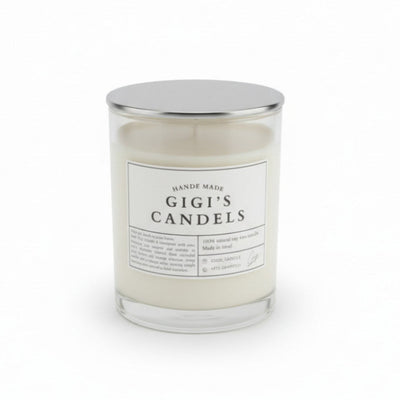 נר עבודת יד בכלי עם מכסה