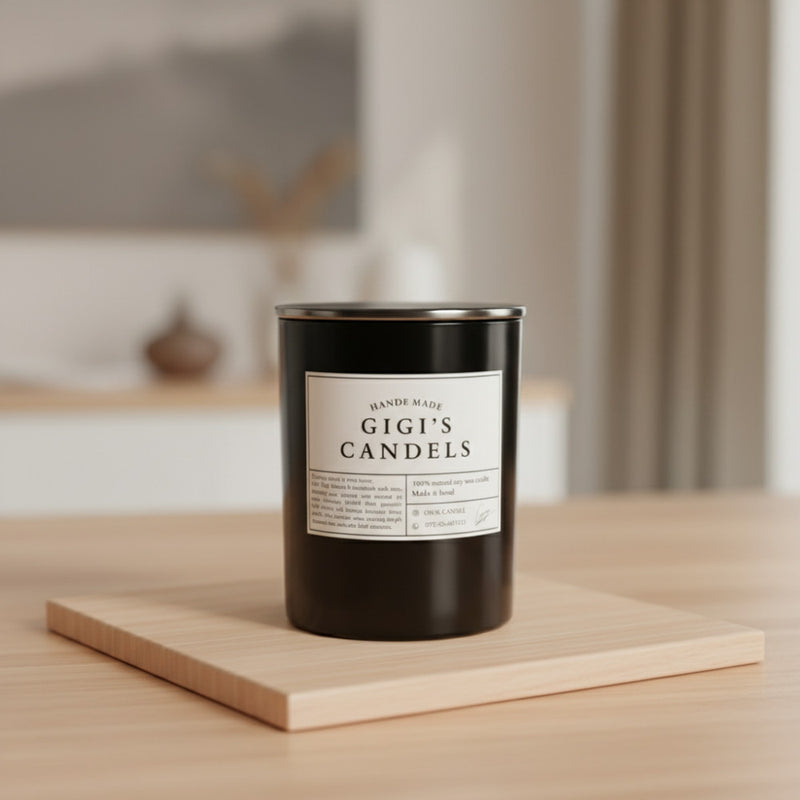 נר עבודת יד בכלי עם מכסה