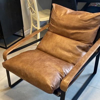 כורסא עור וינטג לאונג Hootam