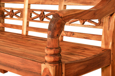 ספסל מעץ טיק רוחב 150 ס"מ