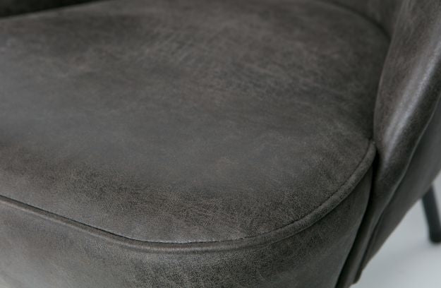 כורסא דגם ווג  עור ממוחזר שחור