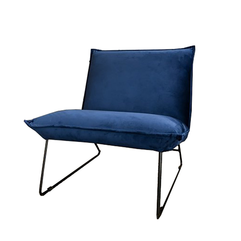 כורסא קלאב מבד קטיפה בגוון כחול