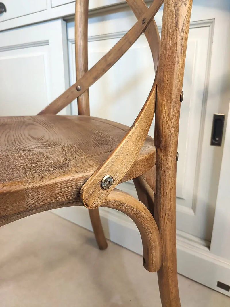 כסא לפינת אוכל איקס מושב עץ מלא Hootam