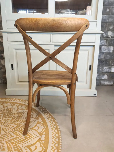 כסא לפינת אוכל איקס מושב עץ מלא Hootam