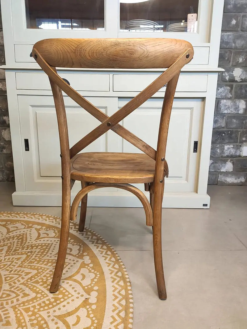 כסא לפינת אוכל איקס מושב עץ מלא Hootam