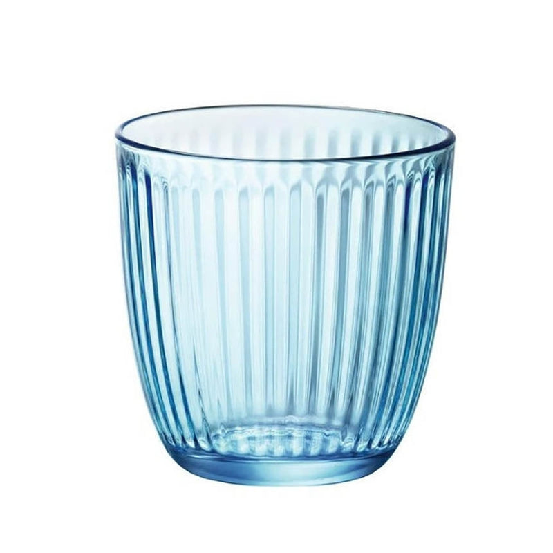 כוס שתיה שקופה BURMIOLI איטליה כחולה